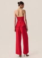CONJUNTO CORSET ESTRUTURADO WIDE LEG VERMELHO - Imagem 2
