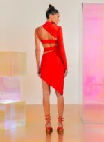 VESTIDO CURTO OMBRO SO CORAL - Imagem 3