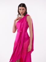 VESTIDO LONGUETE UM OMBRO SO PINK - Imagem 3
