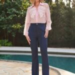 CALCA BOOT CUT TWILL AZUL VITAL