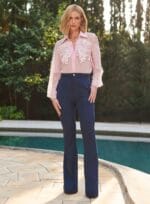 CALCA BOOT CUT TWILL AZUL VITAL