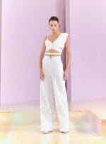 CONJUNTO TOP CRUZADO COM CALCA OFF WHITE