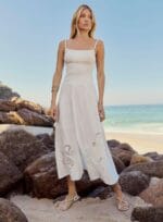 SAIA MIDI MEIO FENDA OFF SHELL