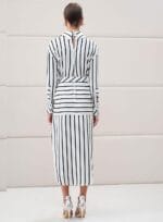 VESTIDO MIDI LISTRADO LISTRAS BLACK - Imagem 2