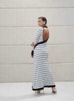 VESTIDO LISTRADO TRANCA PRETO/OFF - Imagem 3