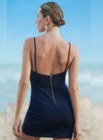 VESTIDO CURTO DRAPEADO MARINHO - Imagem 3