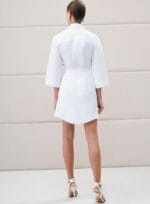 VESTIDO CURTO BABADO FRENTE BRANCO - Imagem 3