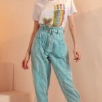 CALCA SLOUCHY SARJA AZUL