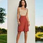 BERMUDA SAIA MARROM BRONZE