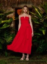 VESTIDO MIDI VERMELHO TOREADOR