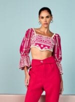 CALCA BOTOES E PESPONTO PINK - Imagem 3