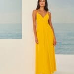 VESTIDO MIDI SUN FLOWER AMARELO BULGARIA