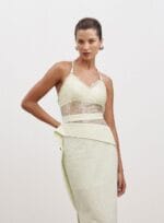 VESTIDO MIDI RENDA BASQUE VERDE CLARO - Imagem 2