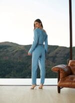 BLAZER CROPED OMBRO SO AZUL - Imagem 2