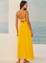 VESTIDO MIDI SUN FLOWER AMARELO BULGARIA - Imagem 3