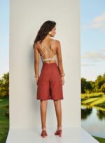 BERMUDA SAIA MARROM BRONZE - Imagem 4