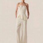 CONJUNTO CORSET ESTRUTURADO WIDE LEG OFF WHITE