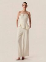 CONJUNTO CORSET ESTRUTURADO WIDE LEG OFF WHITE