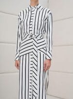 VESTIDO MIDI LISTRADO LISTRAS BLACK - Imagem 3