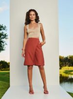 BERMUDA SAIA MARROM BRONZE - Imagem 2