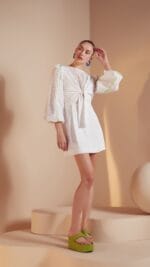 VESTIDO CURTO MANGA LAISE BRANCO - Imagem 2