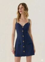 VESTIDO CURTO BOTOES ESSENZA