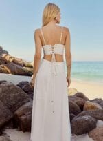 VESTIDO MAXI MIDI CORPO CRUZADO OFF SHELL - Imagem 5