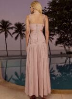 VESTIDO MAXI MIDI ARGOLAS BEGE BRILHANTINO - Imagem 3