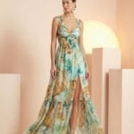 VESTIDO LONGO ESTAMPA TIGER SIBERIA