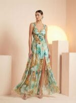 VESTIDO LONGO ESTAMPA TIGER SIBERIA