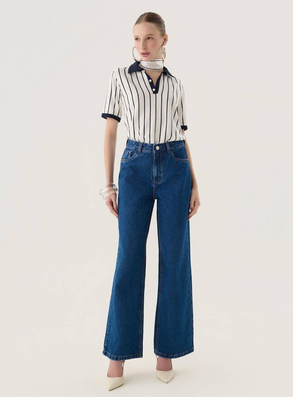 ec0c62bb8f910b4ce726e42a67c28833.jpg CALCA WIDE LEG JEANS NEW - Imagem 1