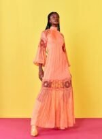 VESTIDO LONGO DECOTE COSTAS RENDA PESSEGO - Imagem 2