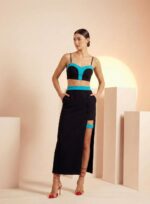 CONJUNTO SAIA ASSIMETRICA BICOLOR