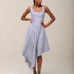 Vestido Luciana Listrado Azul