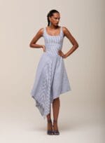 Vestido Luciana Listrado Azul