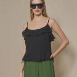 BLUSA ALCA CHIFFON BLISS PRETO