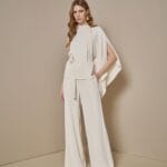 CONJUNTO BLUSA ASSIMETRICA E CALCA CREPE MOVIMENT VANILLA