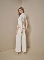 CONJUNTO BLUSA ASSIMETRICA E CALCA CREPE MOVIMENT VANILLA - Imagem 2