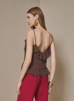 BLUSA ALCA CHIFFON BLISS CHOCO - Imagem 2
