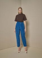 T-SHIRT BASIC GOLA ALTA RIBANA CHOCO - Imagem 2