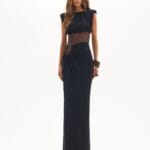 CONJUNTO BLUSA/BODY/SAIA PAOLLA PRETO