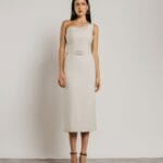 VESTIDO MIDI DENY NATURAL