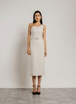 VESTIDO MIDI DENY NATURAL