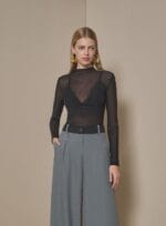 BLUSA MANGA LONGA TULE SOFT PRETO