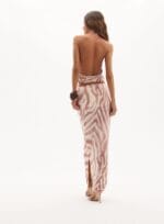 CONJUNTO BLUSA E SAIA JULIANA  MARROM/BEGE - Imagem 3