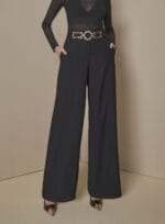 CALCA WIDE LEG CINTO ALFAIATARIA ELOS PRETO - Imagem 2