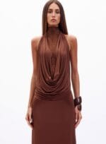 CONJUNTO VESTIDO/BODY MARY MARROM TRUFFLE - Imagem 7