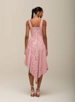 Vestido Luciana Listrado Vermelho - Imagem 3