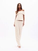 CONJUNTO BLUSA/SAIA GRETA BEGE ITALIAN