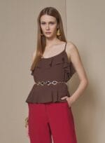 BLUSA ALCA CHIFFON BLISS CHOCO